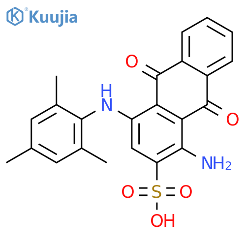 2-Anthracenesulfonicacid, 1-amino-9,10-dihydro-9,10-dioxo-4-[(2,4,6-trimethylphenyl)amino]- structure