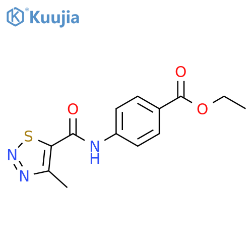 ethyl 4-(4-methyl-1,2,3-thiadiazole-5-amido)benzoate structure