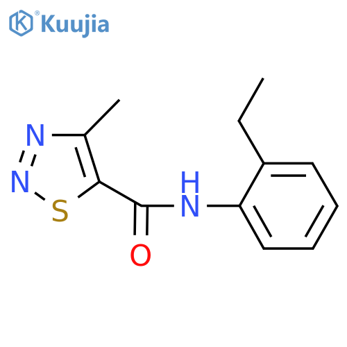 N-(2-ethylphenyl)-4-methyl-1,2,3-thiadiazole-5-carboxamide structure