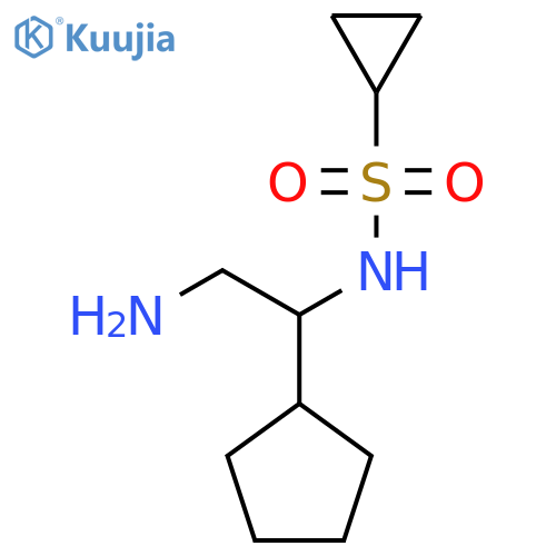 N-(2-amino-1-cyclopentylethyl)cyclopropanesulfonamide structure
