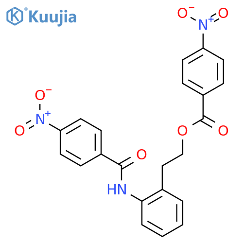 Benzamide, 4-nitro-N-[2-[2-[(4-nitrobenzoyl)oxy]ethyl]phenyl]- structure