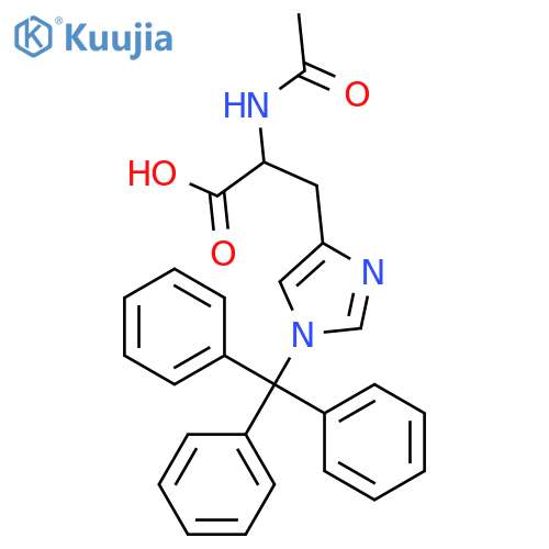 (S)-2-Acetamido-3-(1-trityl-1H-imidazol-4-yl)propanoic acid structure