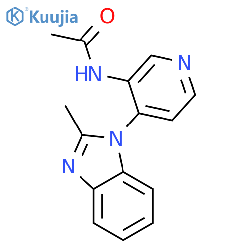 Acetamide, N-[4-(2-methyl-1H-benzimidazol-1-yl)-3-pyridinyl]- structure