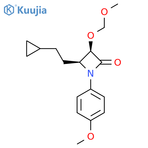 (3r,4s)-4-(2-Cyclopropylethyl)-3-(methoxymethoxy)-1-(4-methoxyphenyl)azetidin-2-one structure