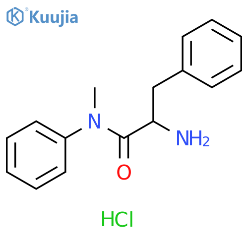 Benzenepropanamide, α-amino-N-methyl-N-phenyl-, hydrochloride (1:1) structure