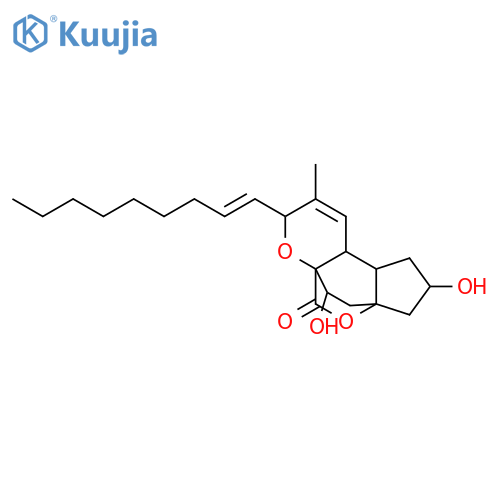 5H-3a,5a-Ethano-3aH-cyclopenta[b]pyrano[3,2-d]pyran-5-one,1,2,3,7,9a,9b-hexahydro-2,10-dihydroxy-8-methyl-7-(1E)-1-nonenyl-,(2R,3aR,5aS,7R,9aR,9bR,10R)- (9CI) structure