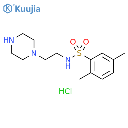 2,5-dimethyl-N-[2-(piperazin-1-yl)ethyl]benzene-1-
sulfonamide dihydrochloride structure