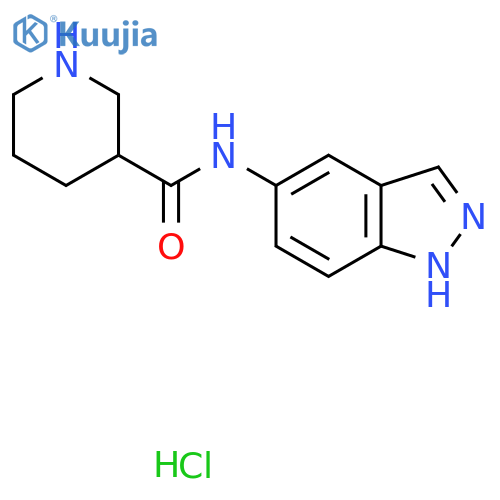 N-(1H-Indazol-5-yl)piperidine-3-carboxamide;hydrochloride structure