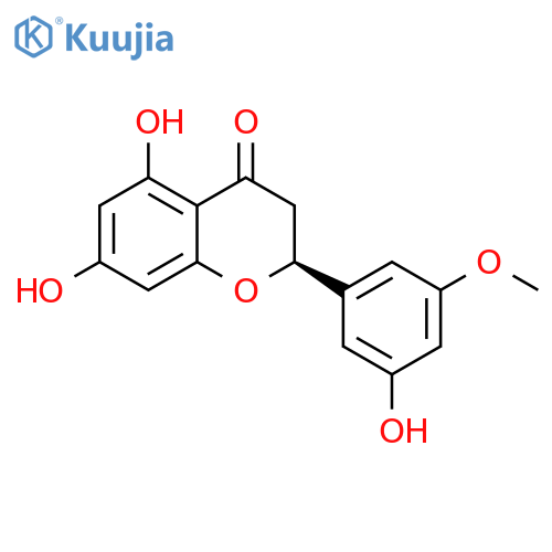 4H-1-Benzopyran-4-one, 2,3-dihydro-5,7-dihydroxy-2-(3-hydroxy-5-methoxyphenyl)-, (2S)- structure