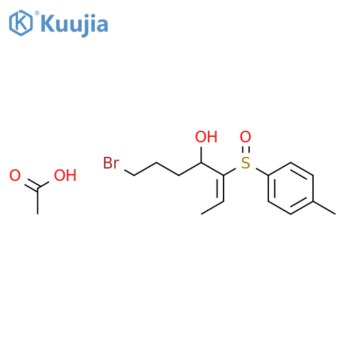 2-Hepten-4-ol, 7-bromo-3-[(4-methylphenyl)sulfinyl]-, acetate structure