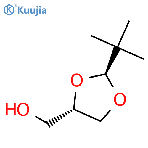 1,3-Dioxolane-4-methanol, 2-(1,1-dimethylethyl)-, (2S-trans)- structure