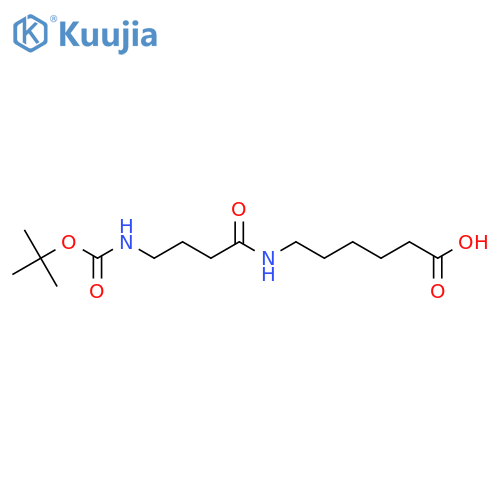 6-(4-{[(Tert-butoxy)carbonyl]amino}butanamido)hexanoic acid structure