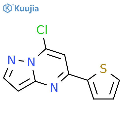 Pyrazolo[1,5-a]pyrimidine, 7-chloro-5-(2-thienyl)- structure