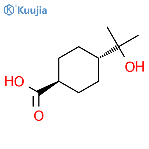 trans-4-(1-hydroxy-1-methyl-ethyl)cyclohexanecarboxylic acid structure