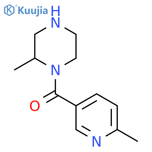 2-Methyl-1-(6-methylpyridine-3-carbonyl)piperazine structure
