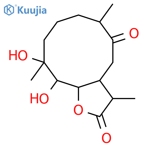 Cyclodeca[b]furan-2,5(3H,4H)-dione,octahydro-10,11-dihydroxy-3,6,10-trimethyl-, (3S,3aS,6R,10S,11R,11aS)- structure