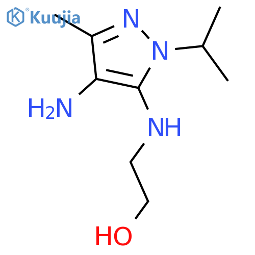 Ethanol, 2-[[4-amino-3-methyl-1-(1-methylethyl)-1H-pyrazol-5-yl]amino]- structure