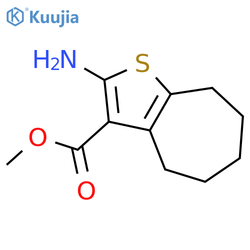methyl 2-amino-4H,5H,6H,7H,8H-cyclohepta[b]thiophene-3-carboxylate structure