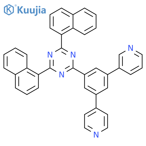1,3,5-Triazine, 2,4-di-1-naphthalenyl-6-[3-(3-pyridinyl)-5-(4-pyridinyl)phenyl]- structure