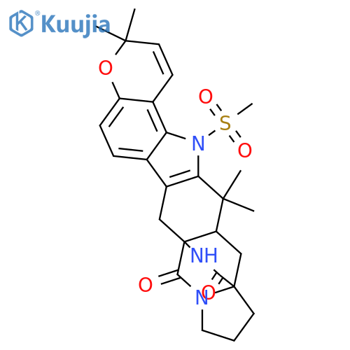 Stephacidin A; (+)-form, 6-Epimer, N9-methanesulfonyl structure