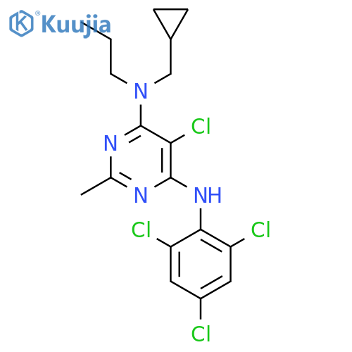 4,6-Pyrimidinediamine,5-chloro-N4-(cyclopropylmethyl)-2-methyl-N4-propyl-N6-(2,4,6-trichlorophenyl)- structure