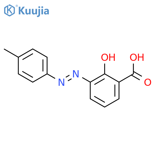 Benzoic acid, 2-hydroxy-3-[(4-methylphenyl)azo]- structure