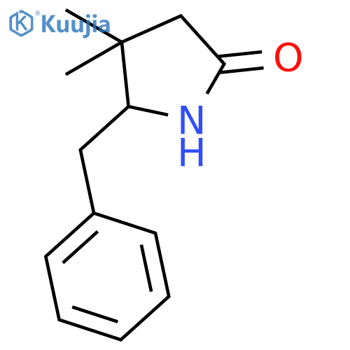 5-benzyl-4,4-dimethylpyrrolidin-2-one structure