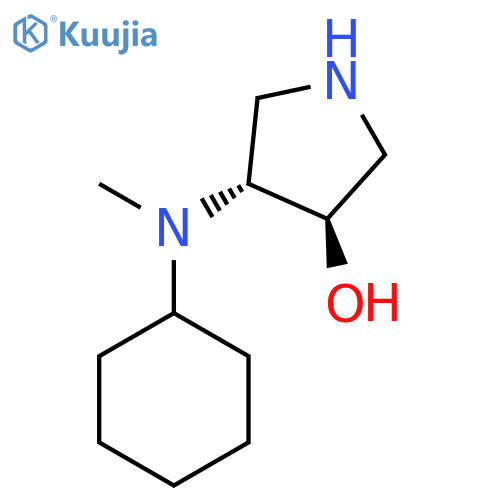 trans-4-cyclohexyl(methyl)aminopyrrolidin-3-ol structure