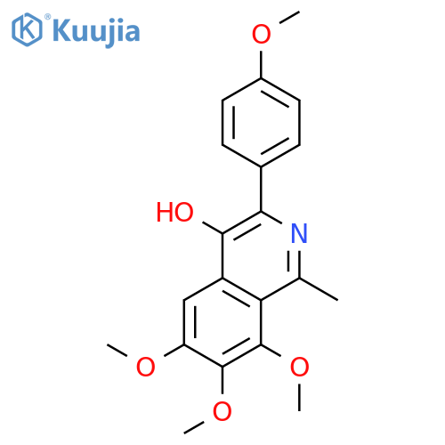 4-Isoquinolinol, 6,7,8-trimethoxy-3-(4-methoxyphenyl)-1-methyl- structure