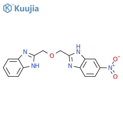 1H-Benzimidazole, 2-[(1H-benzimidazol-2-ylmethoxy)methyl]-5-nitro- structure