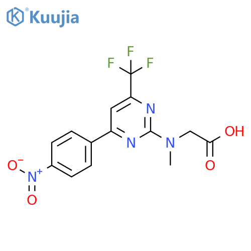 Glycine, N-methyl-N-[4-(4-nitrophenyl)-6-(trifluoromethyl)-2-pyrimidinyl]- structure