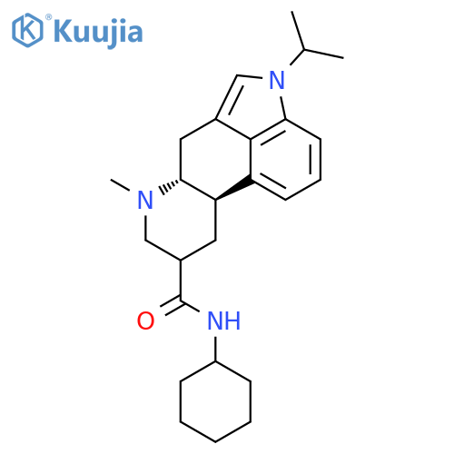 N-Cyclohexyl-6-methyl-1-(propan-2-yl)ergoline-8-carboxamide structure