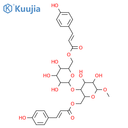 Cellobiose; β-Pyranose-form, Me glycoside, 6-O-(4-hydroxy-Z-cinnamoyl), 6'-O-(4-hydroxy-E-cinnamoyl) structure