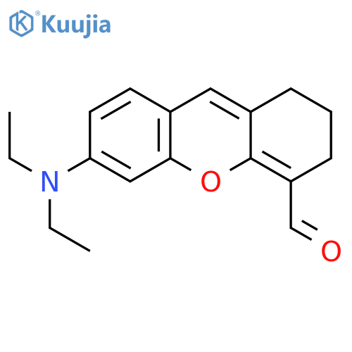 6-(diethylamino)-2,3-dihydro-1H-xanthene-4-carbaldehyde structure