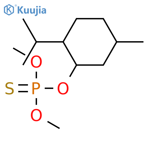 O,O-dimethyl O-[5-methyl-2-(propan-2-yl)cyclohexyl] phosphorothioate structure