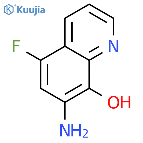 7-amino-5-fluoroquinolin-8-ol structure