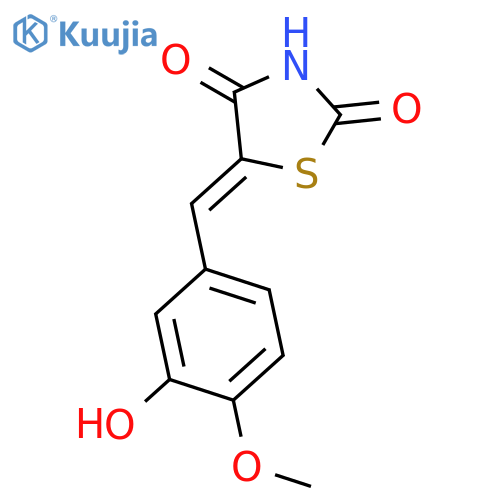 2,4-Thiazolidinedione, 5-[(3-hydroxy-4-methoxyphenyl)methylene]- structure