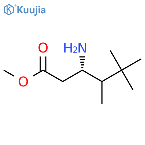 methyl (3S)-3-amino-4,5,5-trimethylhexanoate structure