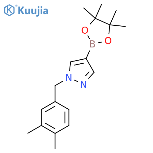 1-(3,4-Dimethylbenzyl)-4-(4,4,5,5-tetramethyl-1,3,2dioxaborolan-2-yl)-1H-pyrazole structure