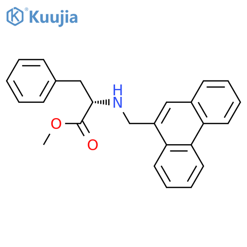 L-Phenylalanine, N-(9-phenanthrenylmethyl)-, methyl ester structure