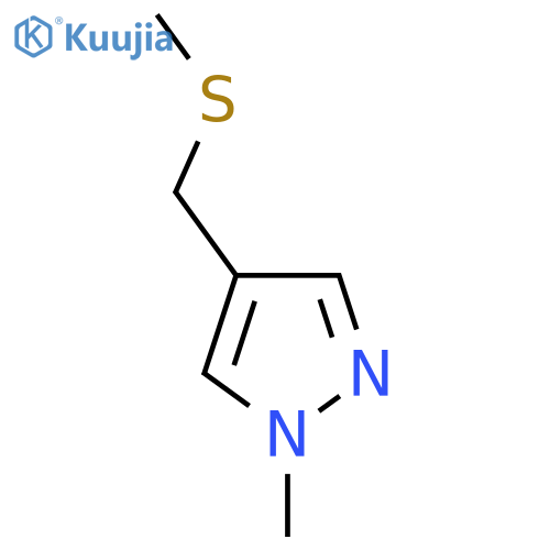 1-methyl-4-[(methylsulfanyl)methyl]-1H-pyrazole structure