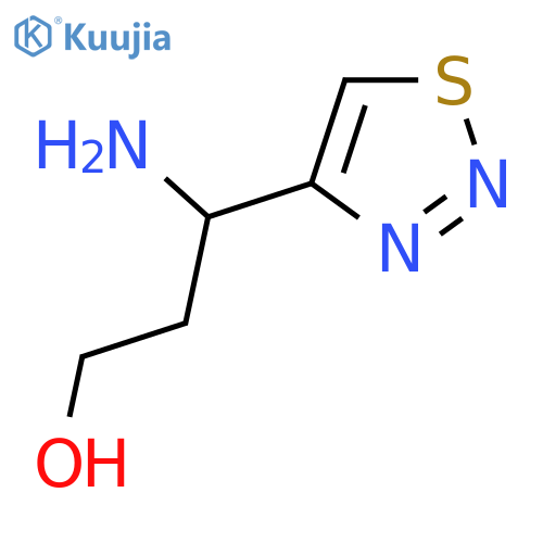 3-Amino-3-(1,2,3-thiadiazol-4-yl)propan-1-ol structure