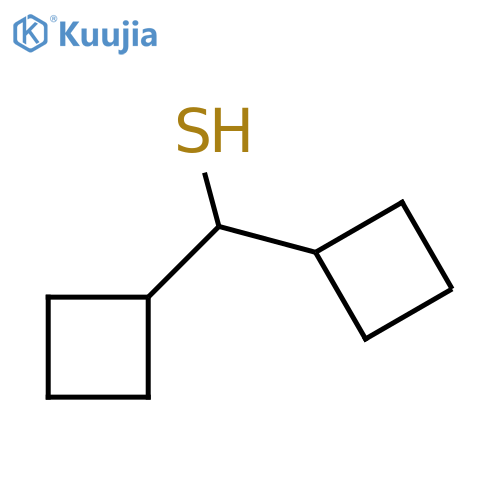 Dicyclobutylmethanethiol structure