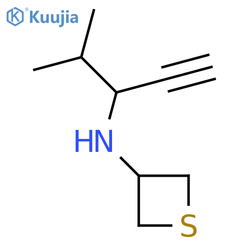 N-(4-Methylpent-1-yn-3-yl)thietan-3-amine structure