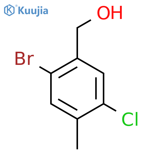 (2-Bromo-5-chloro-4-methylphenyl)methanol structure