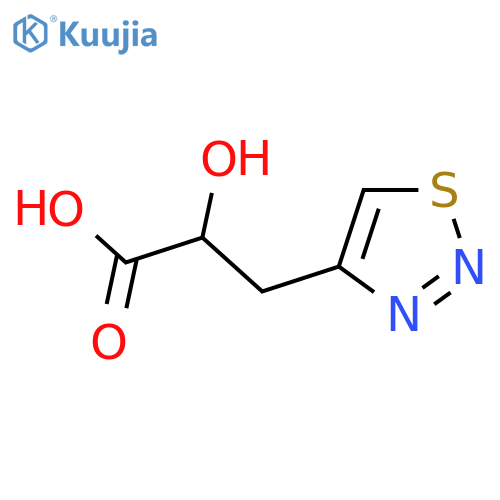 2-Hydroxy-3-(1,2,3-thiadiazol-4-yl)propanoic acid structure