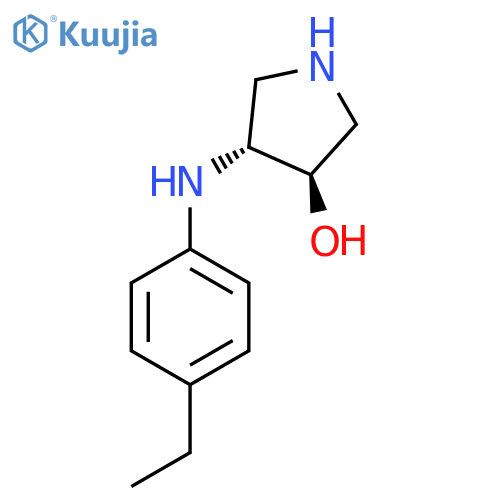trans-4-(4-ethylphenyl)aminopyrrolidin-3-ol structure