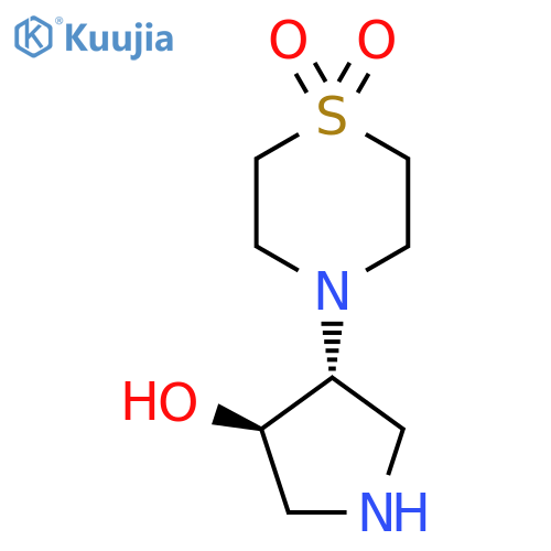 4-[trans-4-hydroxypyrrolidin-3-yl]-1lambda6-thiomorpholine-1,1-dione structure