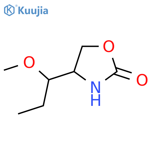 4-(1-Methoxypropyl)-1,3-oxazolidin-2-one structure