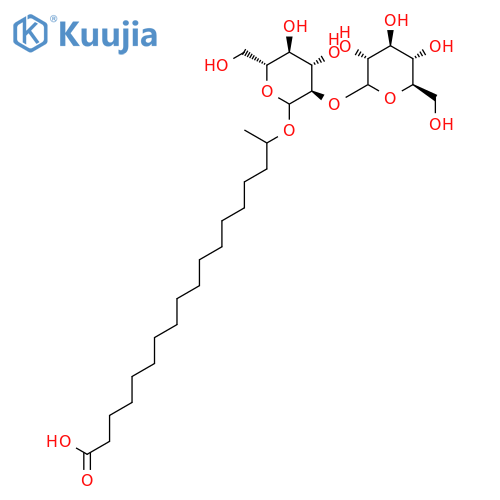 Octadecanoic acid, 17-[(2-O-D-glucopyranosyl-D-glucopyranosyl)oxy]- structure